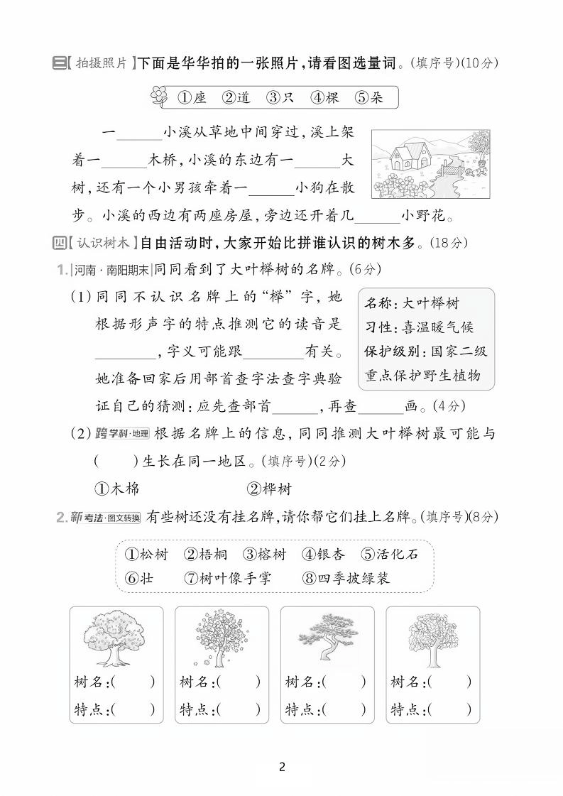 25学年二上语文第二单元综合素养卷-红领巾（含答案5页）